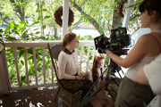 Iris Karina on set of the Music video 'About You' for artist AJ Subat.