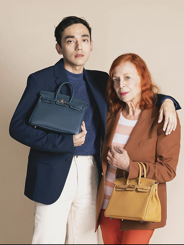Iris Karina modeling for Ginza Hermes