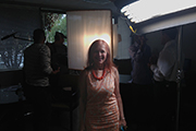 Iris Karina on location shooting a commercial for Kennedy Wealth Management