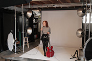 Iris Karina on a photo shoot with George DeLoache for Leafy Satori Risk