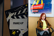 Iris Karina is shooting a music video for McDonald's