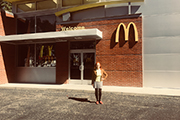 Iris Karina is shooting a music video for McDonald's