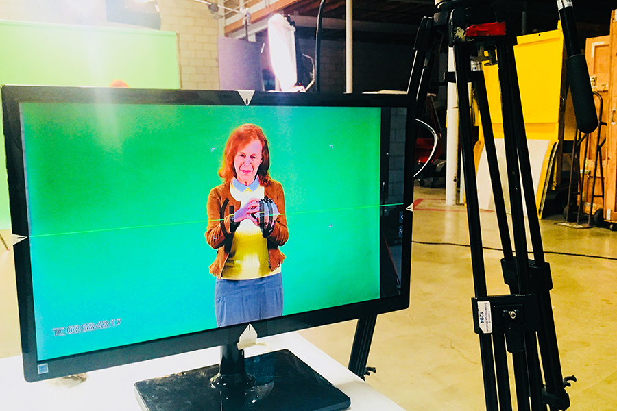 Iris Karina is shooting a commercial for McDonald's