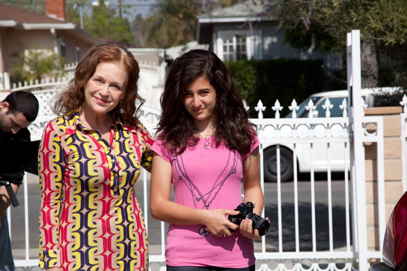 Iris Karina shooting the short film Me & Teddy