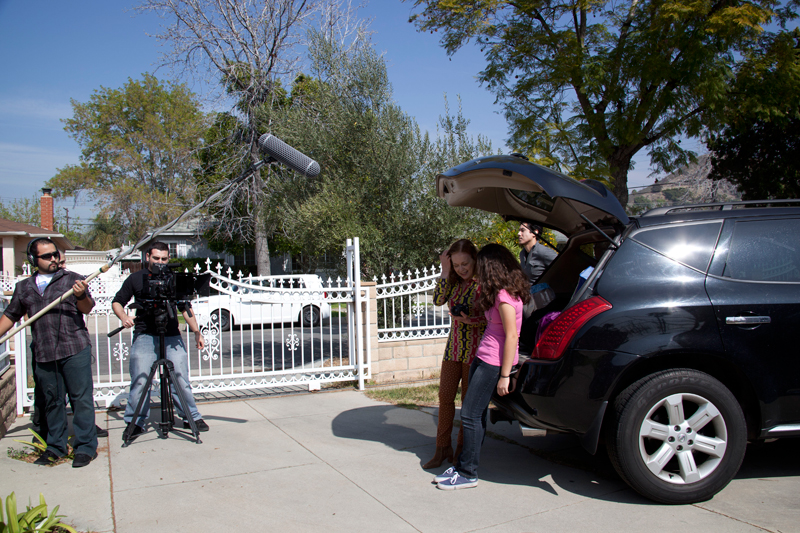 Iris Karina shooting the short film Me & Teddy