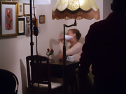 Iris Karina shooting a commercial for singer Jonas Kaufmann