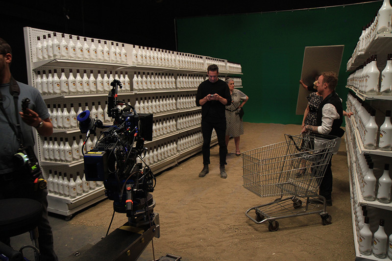 Iris Karina on set of 'One Republic' shooting the music video 'Love Runs Out' directed by Sophie Muller