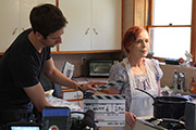 Iris Karina shooting the movie 'Permanent Creases' directed by Trine Andersen