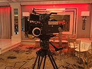 Iris Karina is on location at the Glenoaks Ballroom shooting the music video 'Anna' for Say Lou Lou directed by Cooper Roussel.