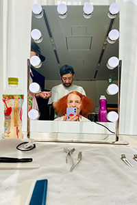 Iris Karina shooting a commercial for Glenvilet